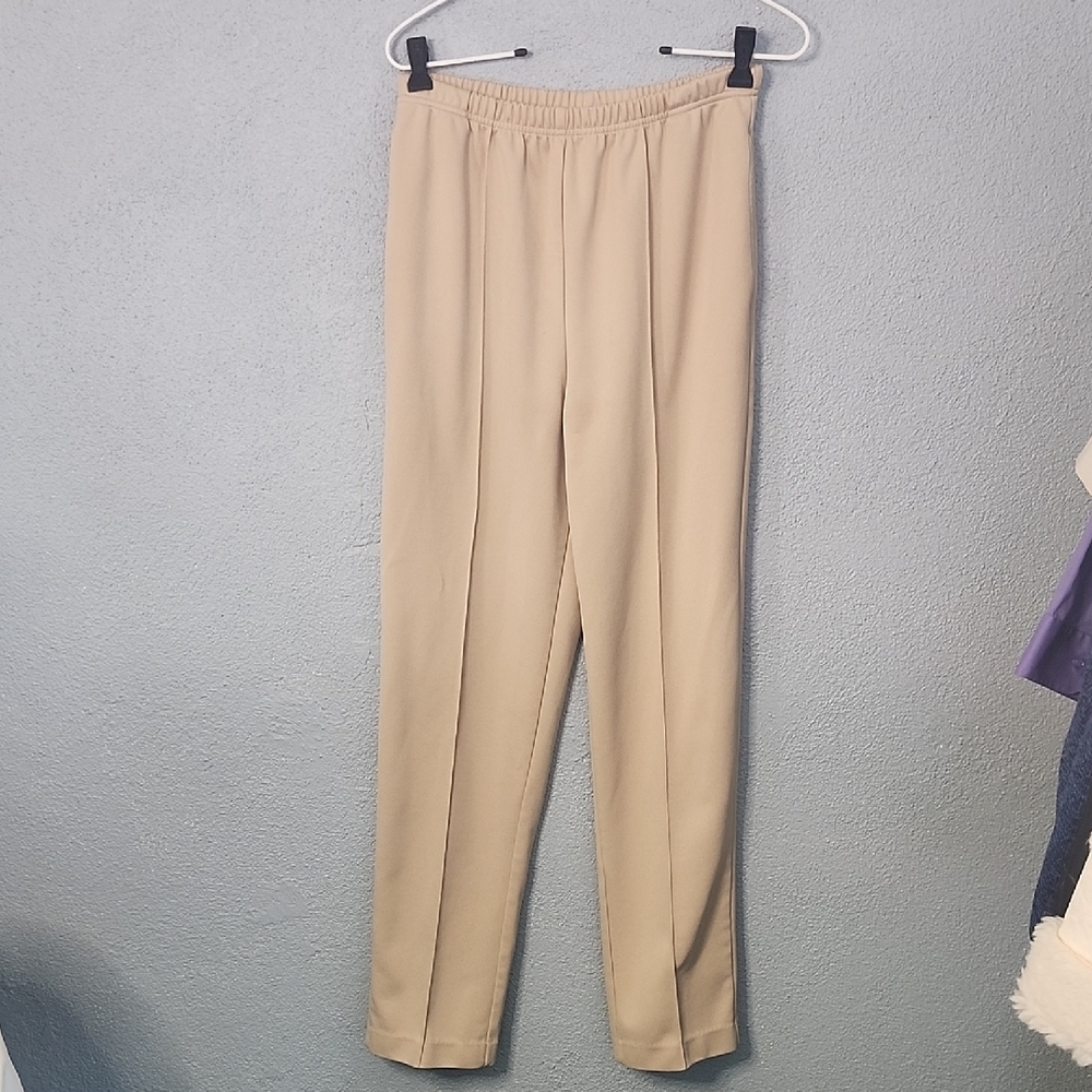 Blair Straight-Leg Pants in Beige